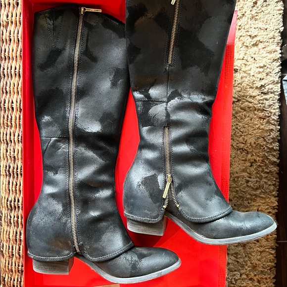 Donald J. Pliner  Shoes  Donald J Pliner Devi Suede Vintage Tall Leather Riding Boots Sz 7 